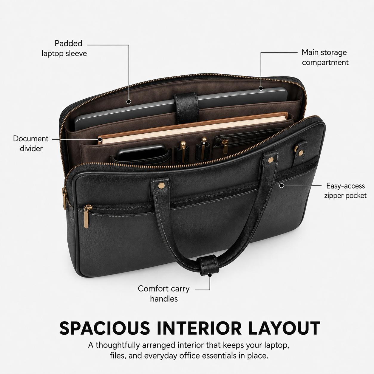 The Executive Briefcase in Black