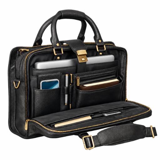 The Diplomat Briefcase in Black