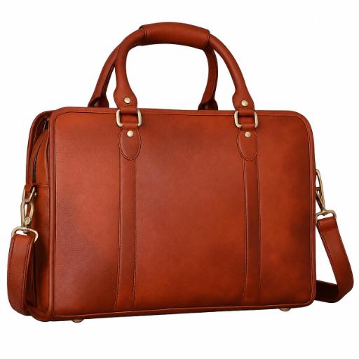 The Diplomat Briefcase in Tan Brown