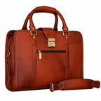 The Diplomat Briefcase in Tan Brown