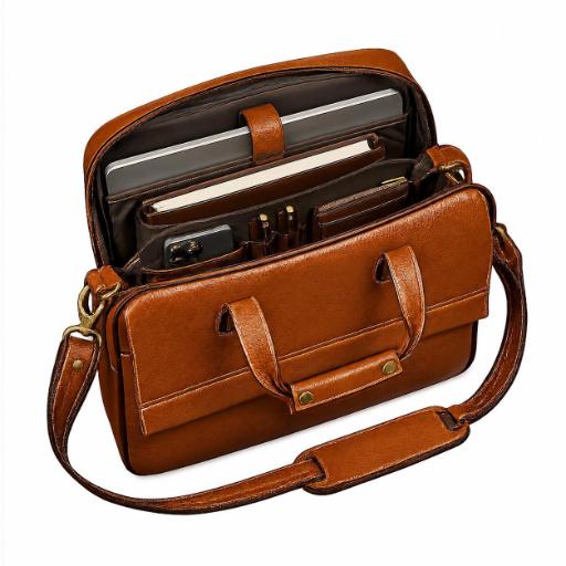 The Navigator Briefcase in Brown