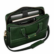 The Navigator Briefcase in Green
