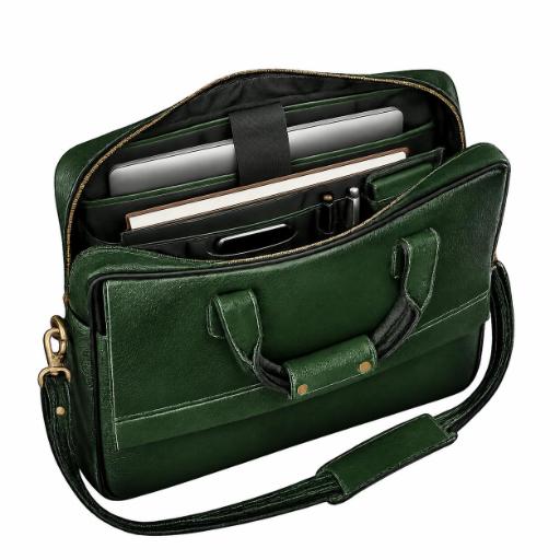 The Navigator Briefcase in Green